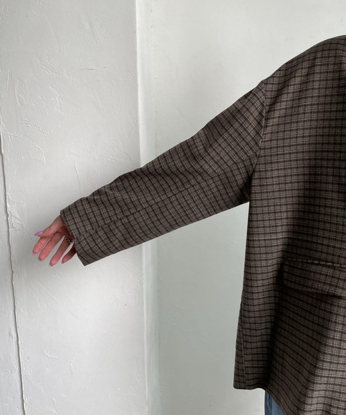 CAPRICIEUX LE'MAGE（カプリシューレマージュ）の「バックスリットテーラージャケット（テーラードジャケット・レディース・グレー・FREE）」の8枚目の写真