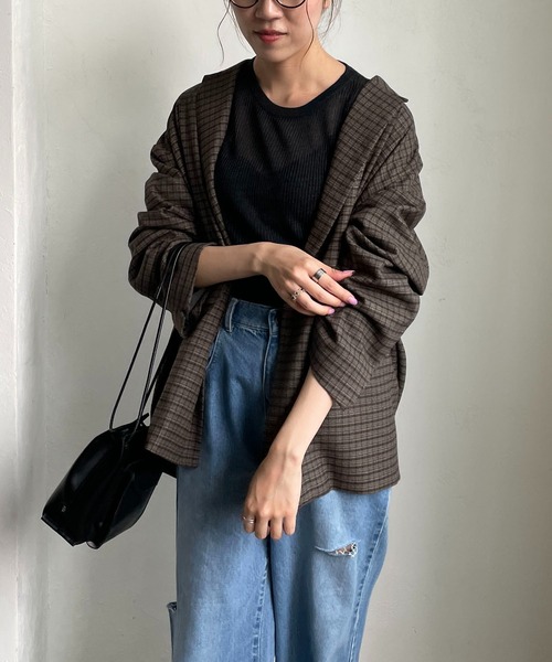 CAPRICIEUX LE'MAGE（カプリシューレマージュ）の「バックスリットテーラージャケット（テーラードジャケット・レディース・グレー・FREE）」の11枚目の写真