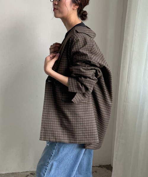 CAPRICIEUX LE'MAGE（カプリシューレマージュ）の「バックスリットテーラージャケット（テーラードジャケット・レディース・グレー・FREE）」の12枚目の写真