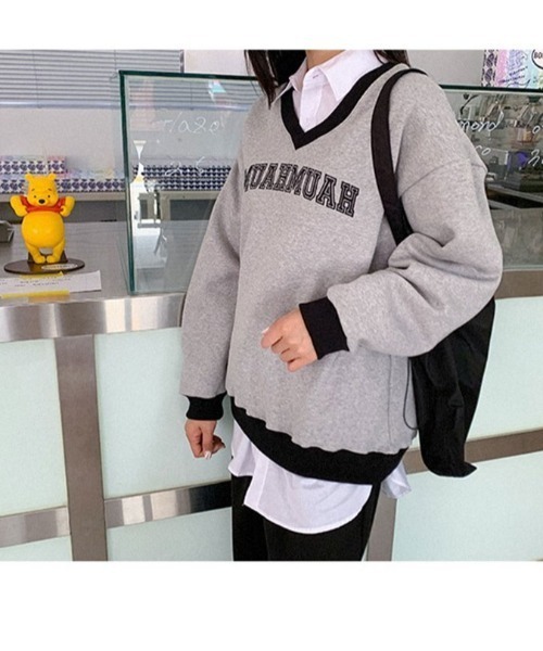 【関税込み】WOOYOUNGMI グレー ブラッシュド スウェットシャツ 8670957_l.jpg
