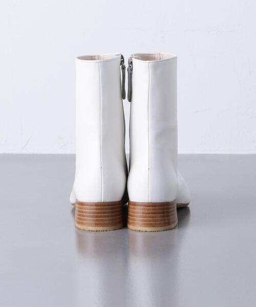 UNITED ARROWS（ユナイテッドアローズ）の「＜UNITED ARROWS＞ビッグ スクエア ショートブーツ（ブーツ・レディース・ブラック/オフホワイト・38/35/36/37/35h/36h/37h）」の5枚目の写真