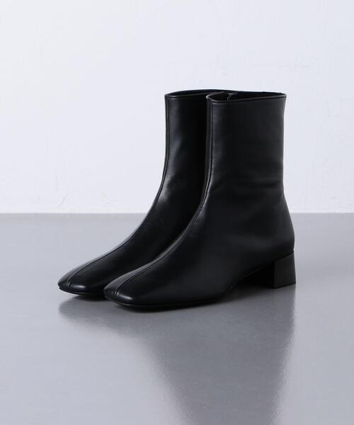 UNITED ARROWS（ユナイテッドアローズ）の「＜UNITED ARROWS＞ビッグ スクエア ショートブーツ（ブーツ・レディース・ブラック/オフホワイト・38/35/36/37/35h/36h/37h）」の9枚目の写真