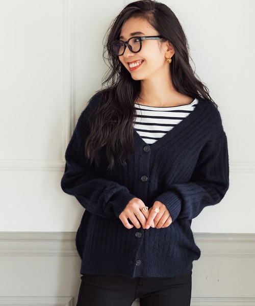 新色登場ふあふあヤク風カーディガン