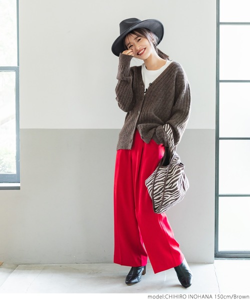 新色登場ふあふあヤク風カーディガン