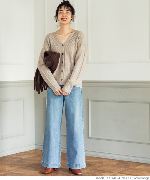 新色登場ふあふあヤク風カーディガン