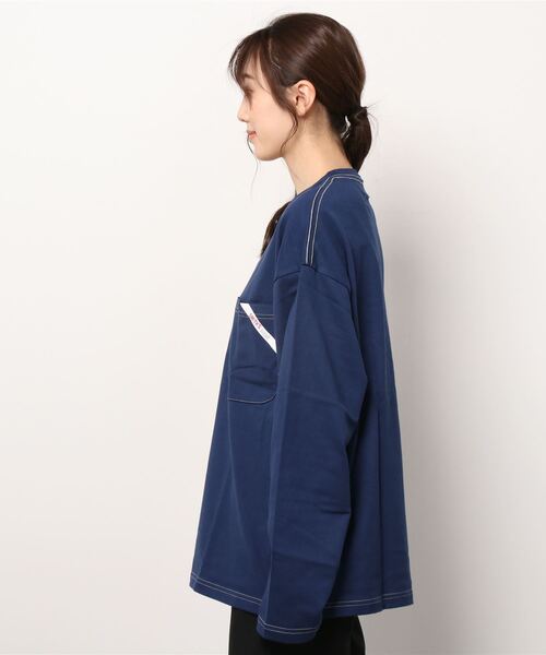 SMITH'S(スミス)の「【SMITH’S/スミス】 ONE POCKET ロングスリーブ カットソー #1475-5057(Tシャツ/カットソー・レディース・ホワイト/ベージュ/ネイビー/グレー・MEDIUM)」の5枚目の写真