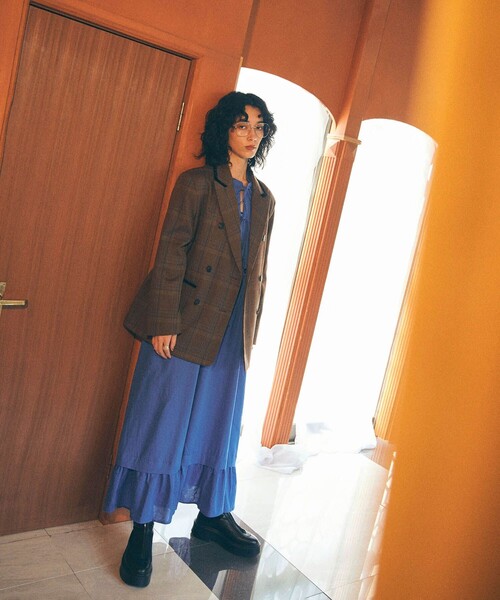 MATURED(マチュアード)の「【MATURED】フリルカラーワンピース(チュニック・レディース・カーキ/ブルー・FREE)」の16枚目の写真