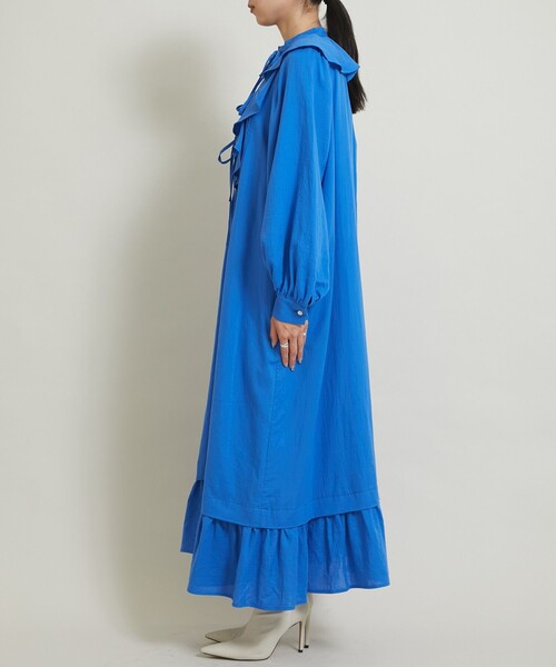 MATURED(マチュアード)の「【MATURED】フリルカラーワンピース(チュニック・レディース・カーキ/ブルー・FREE)」の20枚目の写真