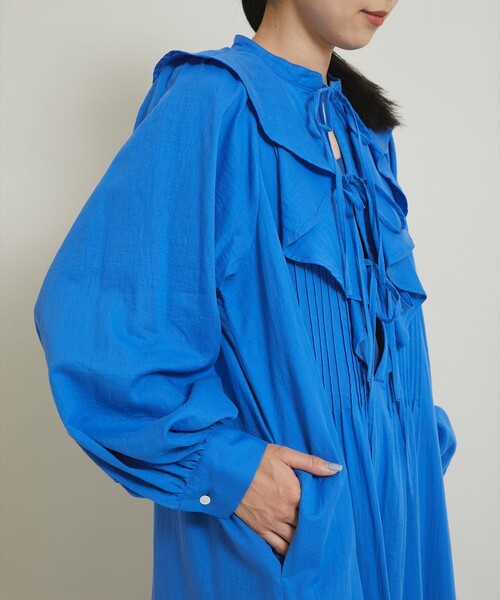 MATURED(マチュアード)の「【MATURED】フリルカラーワンピース(チュニック・レディース・カーキ/ブルー・FREE)」の9枚目の写真