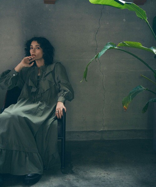 MATURED(マチュアード)の「【MATURED】フリルカラーワンピース(チュニック・レディース・カーキ/ブルー・FREE)」の18枚目の写真