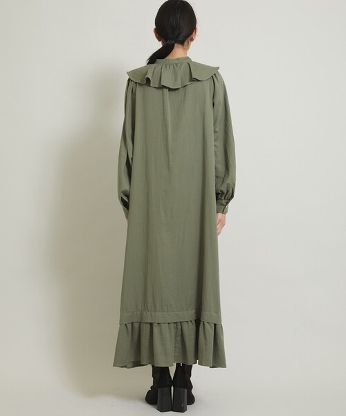 MATURED(マチュアード)の「【MATURED】フリルカラーワンピース(チュニック・レディース・カーキ/ブルー・FREE)」の5枚目の写真