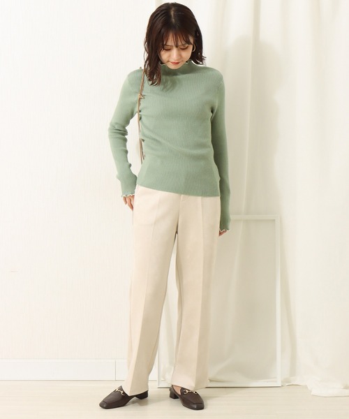 libelle more（リベル モア）の「12Gスフレニット　配色メロープルオーバー（ニット/セーター・レディース・ブラック/モカ/ピンク/カーキ/オフホワイト・L/M）」の16枚目の写真