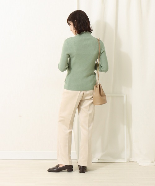 libelle more（リベル モア）の「12Gスフレニット　配色メロープルオーバー（ニット/セーター・レディース・ブラック/モカ/ピンク/カーキ/オフホワイト・L/M）」の6枚目の写真