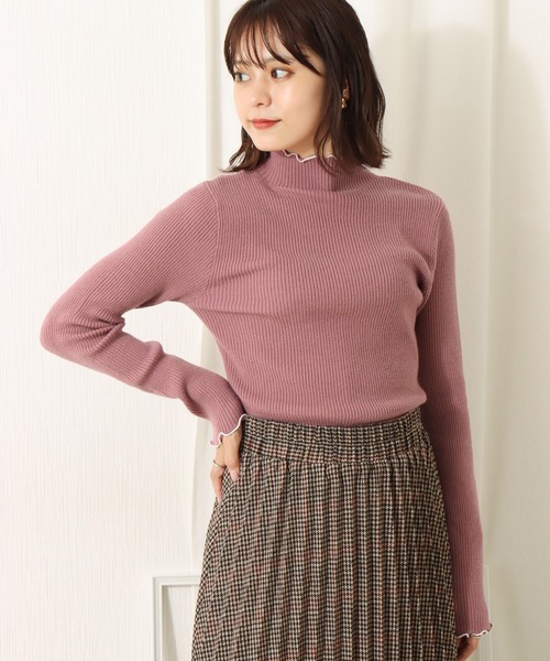 libelle more（リベル モア）の「12Gスフレニット　配色メロープルオーバー（ニット/セーター・レディース・ブラック/モカ/ピンク/カーキ/オフホワイト・L/M）」の14枚目の写真