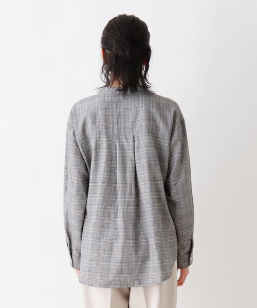 SHOO・LA・RUE（シューラルー）の「◆ビエラ風バンドカラーシャツ（シャツ/ブラウス・レディース・ライトベージュ/ブラック系1/ベージュ系その他2/ブラウン系/パープル系4・02/03/04）」の12枚目の写真