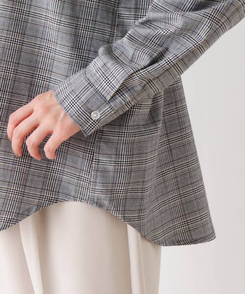 SHOO・LA・RUE（シューラルー）の「◆ビエラ風バンドカラーシャツ（シャツ/ブラウス・レディース・ライトベージュ/ブラック系1/ベージュ系その他2/ブラウン系/パープル系4・02/03/04）」の9枚目の写真