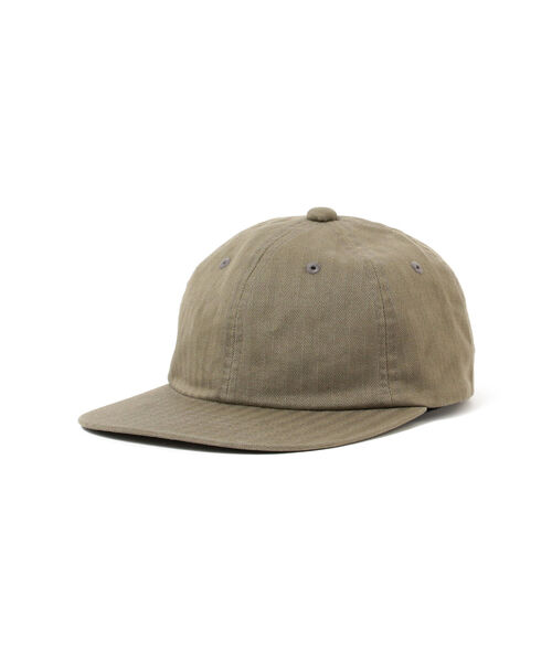 BEAMS PLUS（ビームスプラス）の「BEAMS PLUS / 6パネル ヘリンボーン キャップ（キャップ・メンズ・ネイビー/カーキ/オリーブ/インディゴブルー/オフホワイト・ONE SIZE）」の2枚目の写真