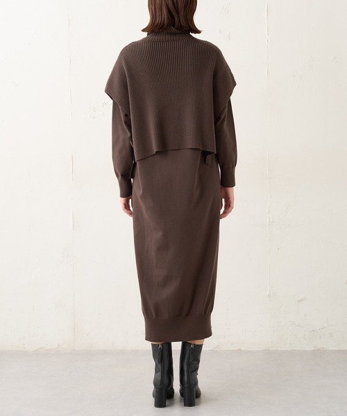 Lui's(ルイス)の「レイヤードベストコンビニットワンピース(ワンピース・レディース・ブラウン/ブラック・FREE)」の13枚目の写真