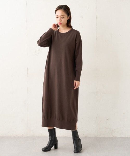 Lui's(ルイス)の「レイヤードベストコンビニットワンピース(ワンピース・レディース・ブラウン/ブラック・FREE)」の10枚目の写真