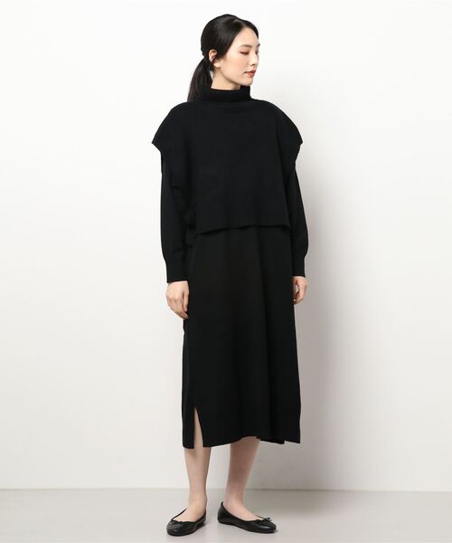 Lui's(ルイス)の「レイヤードベストコンビニットワンピース(ワンピース・レディース・ブラウン/ブラック・FREE)」の14枚目の写真