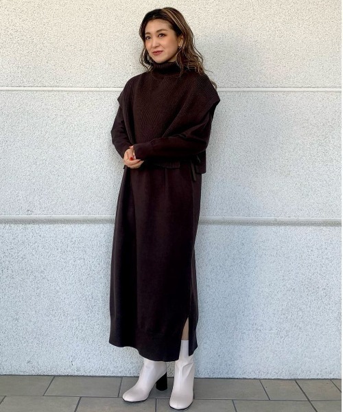 Lui's(ルイス)の「レイヤードベストコンビニットワンピース(ワンピース・レディース・ブラウン/ブラック・FREE)」の20枚目の写真