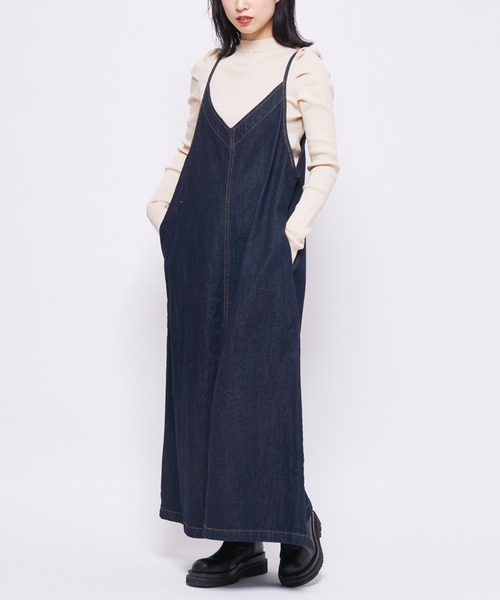 CIAOPANIC（チャオパニック）の「2wayデニムキャミワンピース（ワンピース・レディース・インディゴブルー/ブルー・FREE）」の3枚目の写真