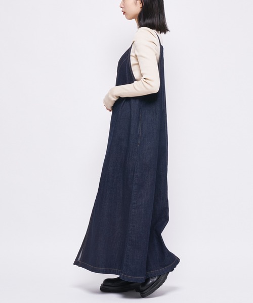 CIAOPANIC（チャオパニック）の「2wayデニムキャミワンピース（ワンピース・レディース・インディゴブルー/ブルー・FREE）」の4枚目の写真