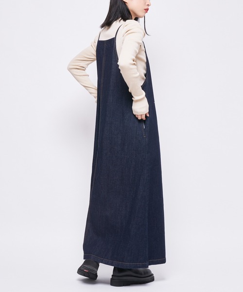 CIAOPANIC（チャオパニック）の「2wayデニムキャミワンピース（ワンピース・レディース・インディゴブルー/ブルー・FREE）」の5枚目の写真