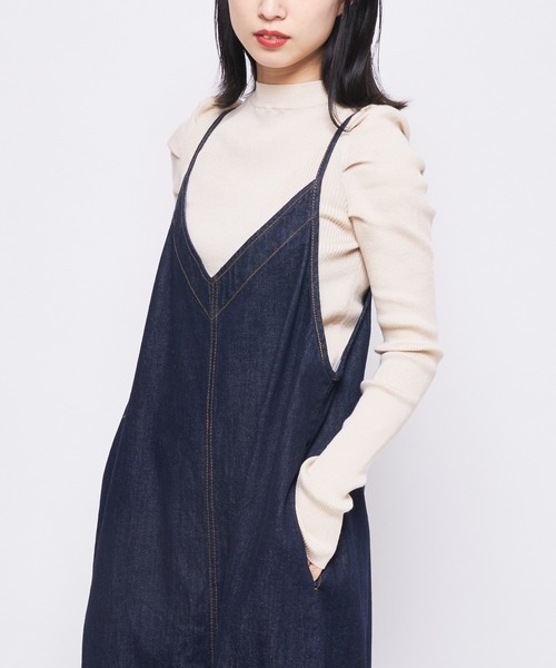 CIAOPANIC（チャオパニック）の「2wayデニムキャミワンピース（ワンピース・レディース・インディゴブルー/ブルー・FREE）」の9枚目の写真