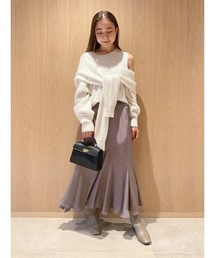 SNIDEL | ハイウエストヘムボリュームスカート(スカート)