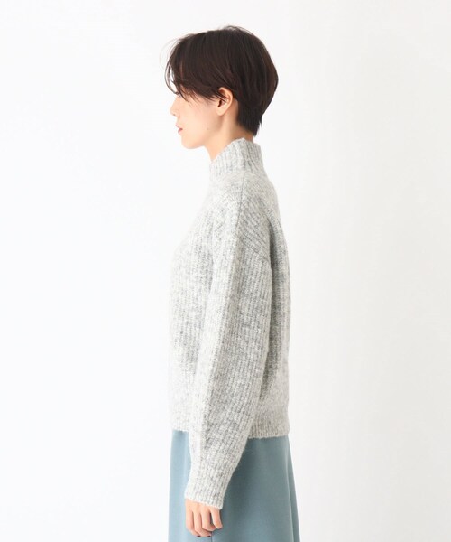 SOUP（スープ）の「◆メランジ片畔ニットプルオーバー（ニット/セーター・レディース・ライトグレー/ライトパープル・11/09/07）」の4枚目の写真