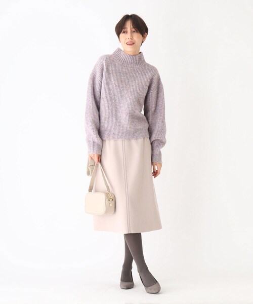 SOUP（スープ）の「◆メランジ片畔ニットプルオーバー（ニット/セーター・レディース・ライトグレー/ライトパープル・11/09/07）」の10枚目の写真