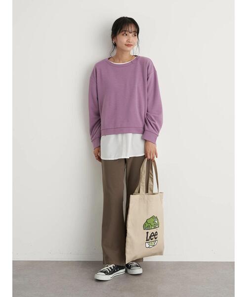 earth music&ecology（アースミュージックアンドエコロジー）の「Lee×earth ロゴエコバッグ＊（トートバッグ・レディース・グリーン/レッド/オレンジ・FREE）」の7枚目の写真