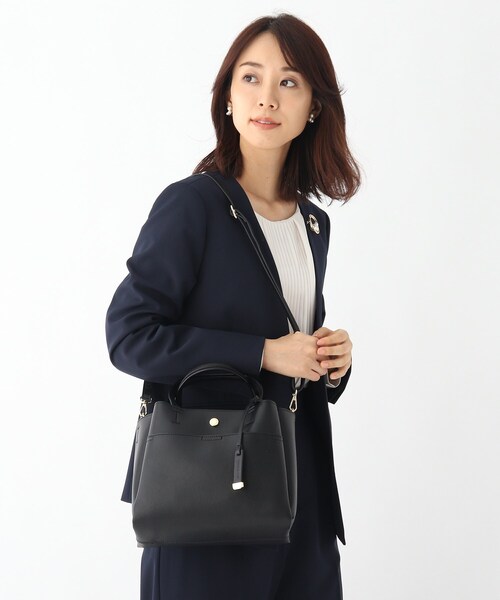 OPAQUE.CLIP(オペークドットクリップ)の「◆ダブルポケットミドルトートバッグ【軽量・抗菌防臭加工裏地使用】(トートバッグ・レディース・ライトブルー/ブラック/グレー/オフホワイト/ライトグリーン・00)」の15枚目の写真