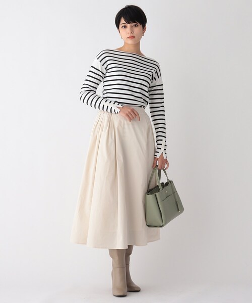 OPAQUE.CLIP(オペークドットクリップ)の「◆ダブルポケットミドルトートバッグ【軽量・抗菌防臭加工裏地使用】(トートバッグ・レディース・ライトブルー/ブラック/グレー/オフホワイト/ライトグリーン・00)」の16枚目の写真