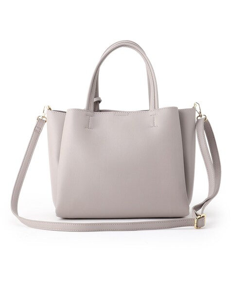 OPAQUE.CLIP(オペークドットクリップ)の「◆ダブルポケットミドルトートバッグ【軽量・抗菌防臭加工裏地使用】(トートバッグ・レディース・ライトブルー/ブラック/グレー/オフホワイト/ライトグリーン・00)」の22枚目の写真