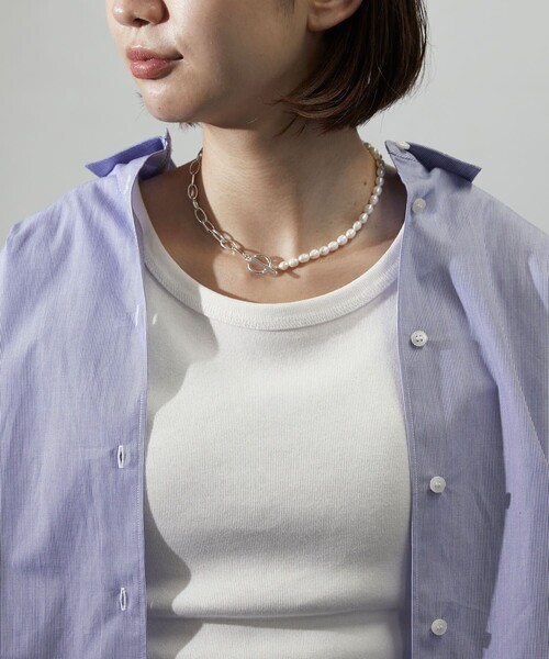 Firsthand（ファーストハンド）の「Firsthand/ファーストハンド PEARL CHAIN MANTEL NECKLACE / 淡水パールチェーンマンテルネックレス（ネックレス・レディース・シルバー/ゴールド・ONE SIZE）」の6枚目の写真