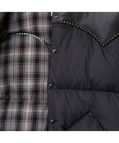 HYSTERIC GLAMOUR（ヒステリックグラマー）の「ROCKY MOUNTAIN FEATHERBED スタッズCHRISTY JACKET（ダウンジャケット/コート・メンズ・ブラック・44/40/42/46/38）」の12枚目の写真