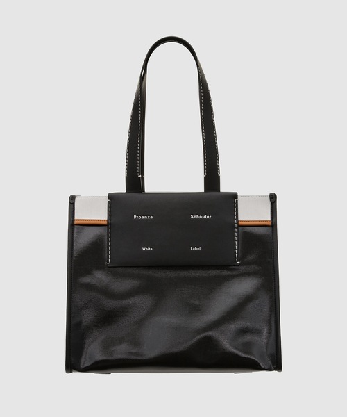 PROENZA SCHOULER(プロエンザ スクーラー)の「Large Morris Coated Canvas Tote(トートバッグ・レディース・ブラック/ナチュラル/ブラウン系・ONE SIZE)」の2枚目の写真