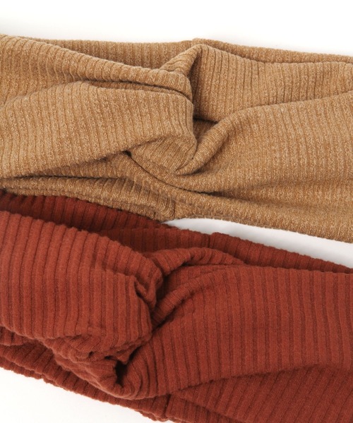 GLOBAL WORK（グローバルワーク）の「AWヒネリターバン/256428（ヘアバンド・レディース・ダークブラウン/ベージュ/ダークグレー・FREE）」の7枚目の写真