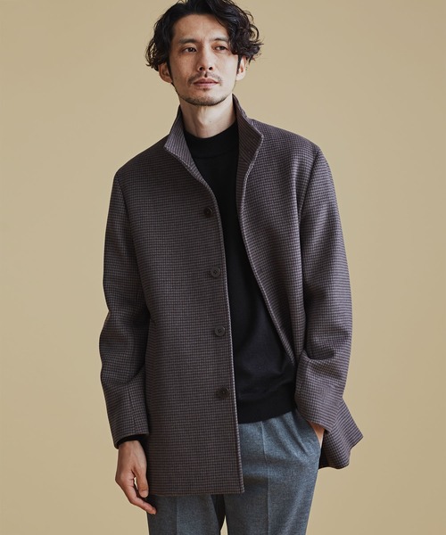 ナノユニバース　メルトンシングルスタンドコート　SUPER140'S 楽天市場】【SALE／30%OFF】SUPER140'S メルトンシングルスタンド