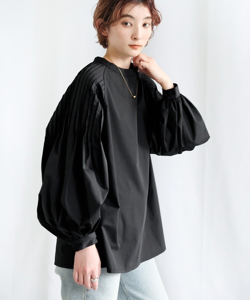 select MOCA(セレクトモカ)の「ショルダータックボリュームブラウス(シャツ/ブラウス・レディース・ブラック/オフホワイト/ブルー・FREE)」の16枚目の写真