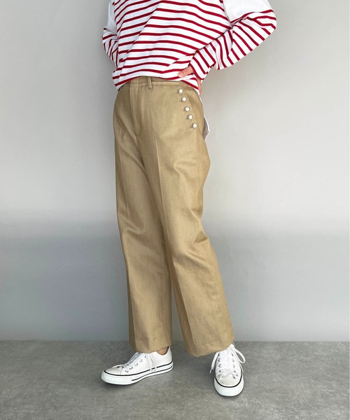 DIARIUM（ディアリウム）の「ポケットパールマリンパンツ（その他パンツ・レディース・オフホワイト/ネイビー/ベージュ・M）」の2枚目の写真
