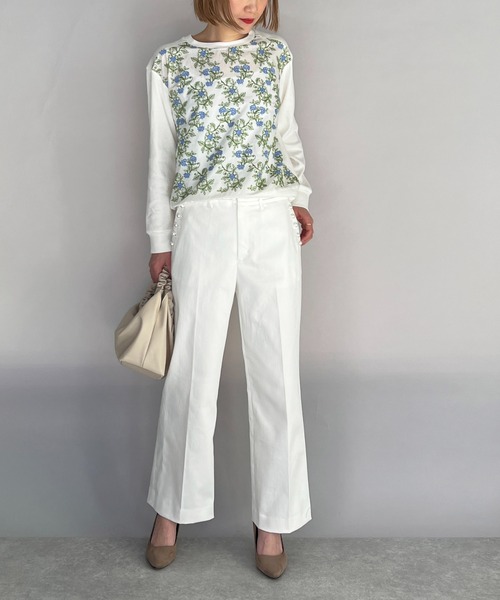 DIARIUM（ディアリウム）の「ポケットパールマリンパンツ（その他パンツ・レディース・オフホワイト/ネイビー/ベージュ・M）」の10枚目の写真