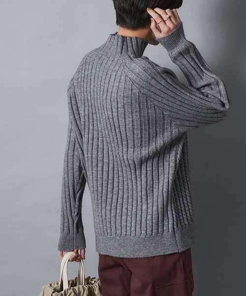 un dix cors（アンディコール）の「ここでしか手に入らない！【WEB限定】ケーブル編みスタンドネック（ニット/セーター・レディース・ブラック/グレー/アイボリー/グレイッシュベージュ・FREE）」の3枚目の写真