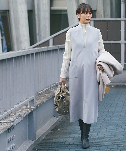 un dix cors（アンディコール）の「ここでしか手に入らない！【WEB限定】ケーブル編みスタンドネック（ニット/セーター・レディース・ブラック/グレー/アイボリー/グレイッシュベージュ・FREE）」の15枚目の写真