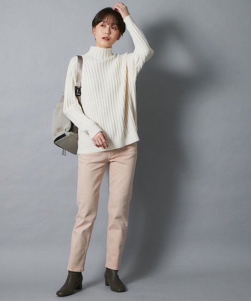 un dix cors（アンディコール）の「ここでしか手に入らない！【WEB限定】ケーブル編みスタンドネック（ニット/セーター・レディース・ブラック/グレー/アイボリー/グレイッシュベージュ・FREE）」の6枚目の写真