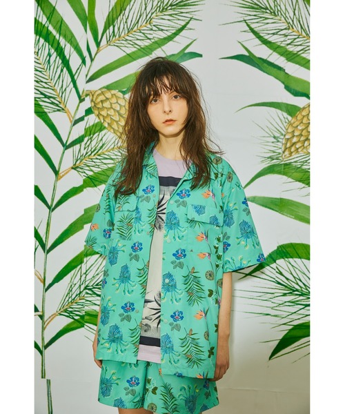 AlexanderLeeChang（アレキサンダーリーチャン）の「AlexanderLeeChang/アレキサンダーリーチャン SO PLANTS SHIRTS 総柄 シャツ（シャツ/ブラウス・メンズ・ライトブルー/ブラック/ブラウン・2/3）」の3枚目の写真