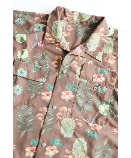 AlexanderLeeChang（アレキサンダーリーチャン）の「AlexanderLeeChang/アレキサンダーリーチャン SO PLANTS SHIRTS 総柄 シャツ（シャツ/ブラウス・メンズ・ライトブルー/ブラック/ブラウン・2/3）」の4枚目の写真