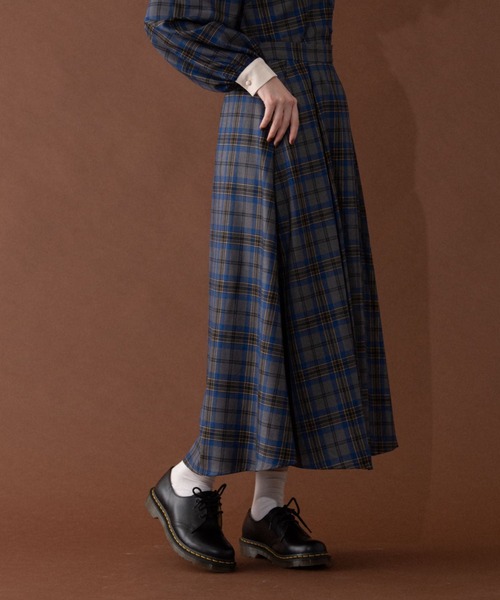 idem（イデム）の「flare check skirt/フレアチェックスカート  